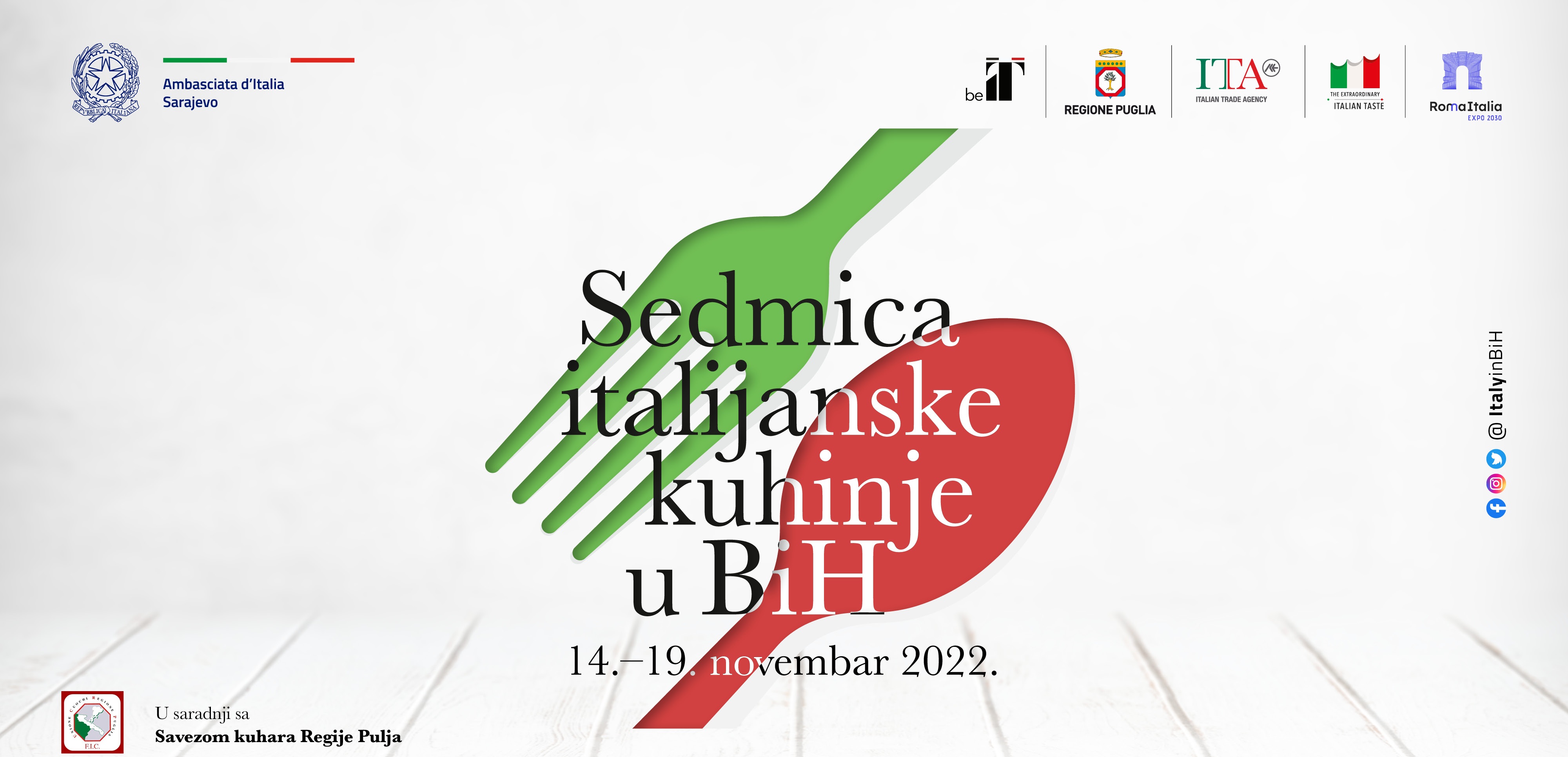 Izložba: Sedmica italijanske kuhinje u Bosni i Hercegovini